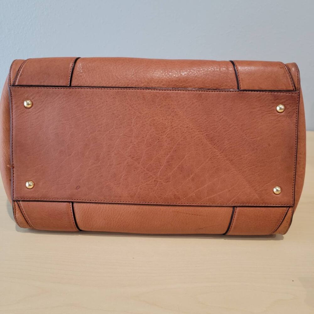 Lauren Ralph Lauren vintage leather satchel bag gold hardware - Picture 5 of 7